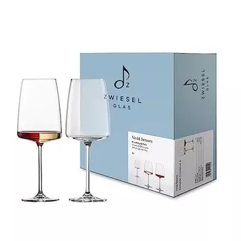 Бокал для вина Zwiesel Glas Фруктовые и изысканные яркие чувства (Набор из 2), Филигранные бокалы для вина, бокалы из тританового хрусталя, пригодные для мытья в посудомоечной машине, сделано в Германии (предмет номер