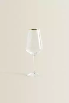 БОКАЛ ДЛЯ ВИНА BOHEMIA CRYSTAL В ЗОЛОТОЙ ОБОДКЕ