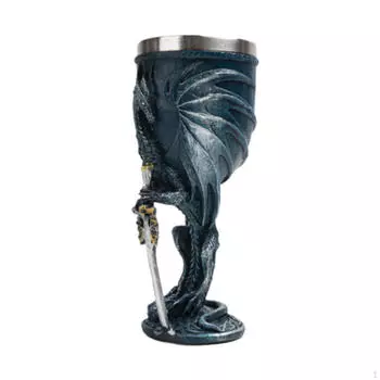 Бокал с рисунком дракона, стакан для питья, новинка, юбилей, коллекция, гравировка на смоле, настольный