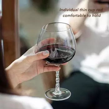 Бокал Twist Cup Stem, ультратонкий, бокал для красного вина, дегустационный, ручной работы, хрустальный бокал для вина без свинца, уникальный подарок на свадьбу