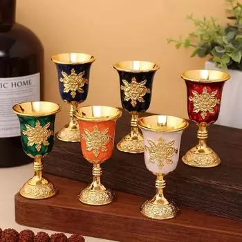 Бокал в стиле ретро, кружка из цинкового сплава, хозяйственный бокал для вина, практичная маленькая кружка для вина, украшение для красного вина, подарочные стаканы 51-100ml