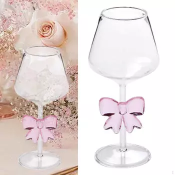 Бокалы с бантом, Коктейльный бокал, Выдувные бокалы для шампанского, для дома, Девичник, Вечеринка перед свадьбой,