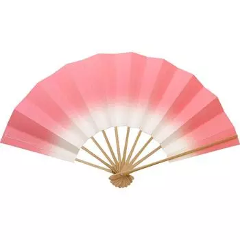 Bokashi Dance Fan 9cm 5cm White Bamboo Bone for Dancing [Adesugata] (Pink) розовый