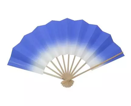 Bokashi Mai White 9 5 White Made in Perfect for Also suitable for dance and festival Fan, Bamboo, cm, minutes, Gunjo, Bamboo, Japan Blue, Navy, синий