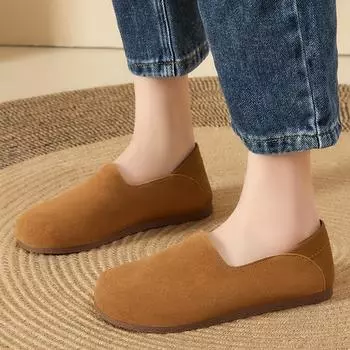 Boken обувь женская весенняя новая ретро универсальная обувь на плоской подошве ленивые кожаные шапочки женская обувь 35