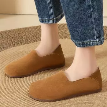 Boken обувь женская весенняя новая ретро универсальная обувь на плоской подошве ленивые однопедальные кожаные шапочки туфли полиуретановые женские туфли 35