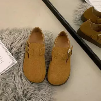 Boken shoes women s 2024 new summer spring and autumn single shoes women s thick-soled soft-soled Doudou pregnant women Boken shoes women s shoes 35 верблюд