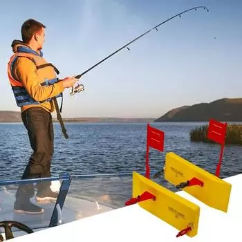 Боковая доска для строгания с флагом из вспененного ЭВА, прочная, регулируемая, для рыбалки на открытом воздухе, для троллинга, для рыбалки с морской водой, левая и правая сторона, аксессуары для рыбалки в соленой воде L