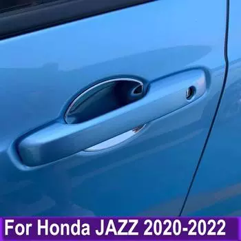 Боковая дверная ручка, накладка на чашу для Honda JAZZ 2022, хромированная наклейка, украшение, Стайлинг автомобиля