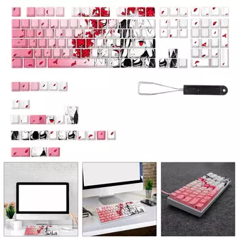 Боковая гравировка Cherry Height Keycaps 136Keys Backlight Keycaps Set Gradient Color для механической клавиатуры для наборщиков и геймеров