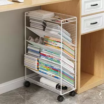 Боковая книжная полка для стола Боковая книжная полка для стола Маленькая простая съемная полка для стола Хранение книг в классе Ученики начальной школы