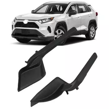 Боковая крышка переднего стеклоочистителя, подходит для Toyota RAV4 2019 2020 2021 2022, черная левая и правая удлинительная крышка, 1 пара