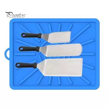 Боковая полка для гриля, силиконовый коврик, пищевой термостойкий противоскользящий кухонный стол, инструменты для приготовления на открытом воздухе, сковорода для барбекю, слив масла, противень для выпечки, подставка под горячую подставку, подготовительн