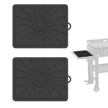 Боковая полка для гриля, силиконовый коврик, пищевой термостойкий противоскользящий кухонный стол, инструменты для приготовления на открытом воздухе, сковорода для барбекю, слив масла, противень для выпечки, подставка под горячую подставку, подготовительн