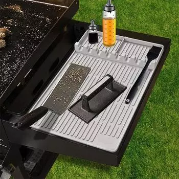 Боковая полка для гриля, силиконовый коврик, термостойкий противоскользящий коврик для барбекю, лопаточка, масло