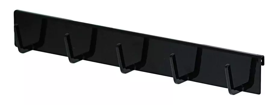 Боковая полка для плиты Yamazaki Jitsugyo, крючок для кухонных принадлежностей, для отдельно стоящей сетчатой панели, 5 крючков, башня, черный цвет 4184