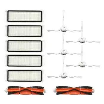 Боковая щетка, фильтры Hepa и щетка из щетины для пылесоса 1S/Roborock T65 S6 белый