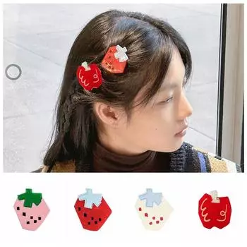 Боковая заколка для волос Клубника Y2k Фруктовая заколка для волос Модная заколка для волос с уксусной кислотой Дамы Style D