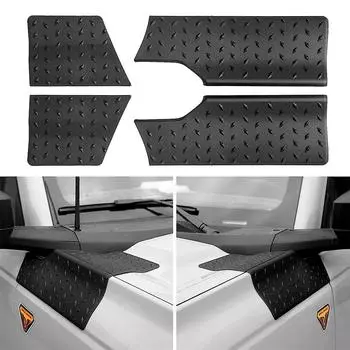 Боковая защитная крышка для кузова капота для Ford Bronco 2021 2024 2024+ 2/4 двери, наружные аксессуары для капота, отделка для угловой защиты чёрный