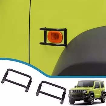 Боковое крыло автомобиля, указатель поворота, декоративная лампа для Suzuki Jimny JB64 JB74-2023, внешние колпаки для ламп Black 2pcs