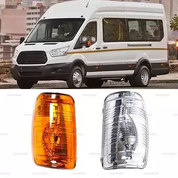Боковое заднее зеркало автомобиля, указатель поворота, крышка лампы для Ford Transit MK8 2014-BK31-13B382-BA BK31-13B382-AA Yellow Left