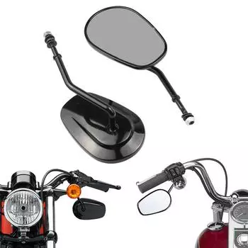 Боковое зеркало заднего вида для мотоцикла Harley Davidson Dyna Sportster 883 1200 Softail Touring Electra Glide Ultra Street серебряный