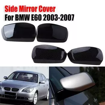 Боковое зеркало заднего вида, корпус зеркала на крыле, подходит для BMW E60 E61 E63 E64 2003-2008, модифицированные автомобильные аксессуары из АБС-пластика Carbon Fiber Pattern