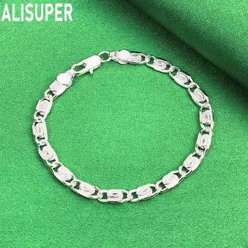 Боковой браслет из стерлингового серебра 925 пробы, модные свадебные украшения 20CM