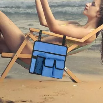 Боковой карман на стуле, подвесная сумка для поручней, большая вместимость, переносная сумка для хранения на открытом воздухе, многослойный карман для хранения на заднем сиденье автомобиля