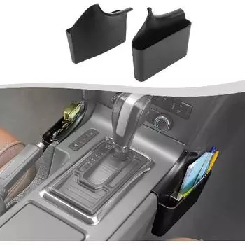Боковой ящик для хранения консоли Gear Shifte, совместимый с Ford Mustang 2010-2014, боковой органайзер для рычага переключения передач, внутренние аксессуары(черный)