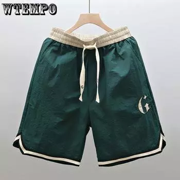 Боковые и задние карманы. Летние расслабляющие однотонные тонкие боковые и задние карманы. Мужские шорты со средней посадкой. Шорты для спортивной одежды. M