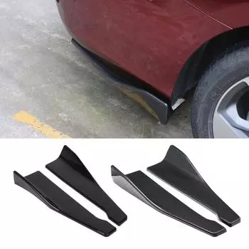Боковые юбки автомобиля с винтами, простая установка, защита углов бампера автомобиля, запасная часть для защиты заднего бампера 1