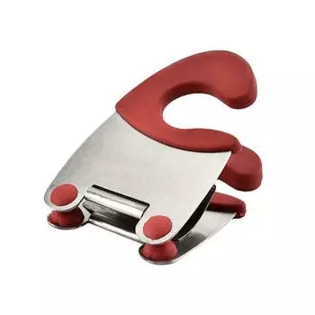 Боковые зажимы для кастрюли из нержавеющей стали, 1 шт., противоскользящий держатель для ложки, удобные кухонные гаджеты красный