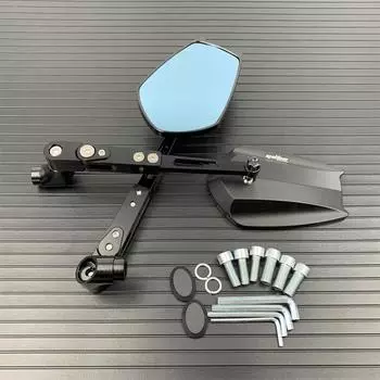 Боковые зеркала заднего вида для Honda Suzuki Yamaha Kawasaki, универсальное регулируемое зеркало заднего вида, боковое зеркало