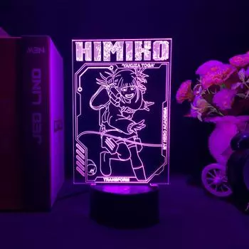 Boku no Hero Academia Himiko Toga 3D светодиодная лампа в стиле аниме ночники MY HERO ACADEMIA Cross my body визуальный свет Lampara для подарка