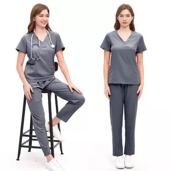 Больничный уход за полостью рта стоматологическая рабочая форма одежда для мытья рук новый операционный халат для врача костюм медсестры S светло-синий