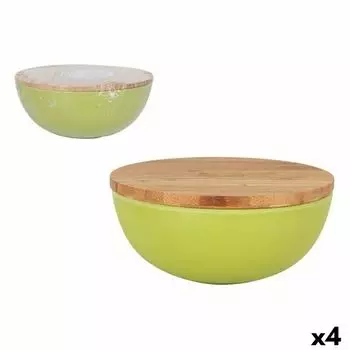 Bol Percutti Legno Percutti Vert Bambou Avec Couvercle (4 Units) TU