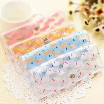 Большая 1 шт./пакет, милая детская пластиковая прозрачная коробка для очков для близорукости розовый