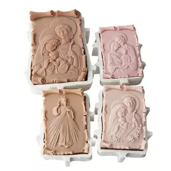 Большая 3D форма для свечей, ароматерапевтическая форма для изготовления орнаментов, гибкая силиконовая форма для медитации, украшение дома, ремесло 4