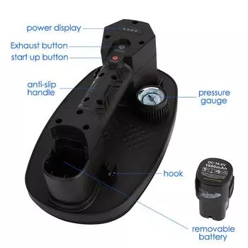 Большая электрическая вакуумная присоска с манометром, мощный, мощный вакуумный подъемный инструмент для перемещения гранитной стеклянной плитки, 1500 мАч
