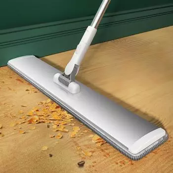 Большая алюминиевая плоская швабра без помощи рук, вращающаяся, для домашнего использования, для деревянных и плиточных полов, большая швабра для пыли для ленивых 40cm