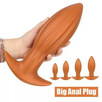 Большая анальная пробка для взрослых игр, огромный дилдо, игрушки SM, массажер простаты, анальный расширитель, мягкая силиконовая анальная пробка, секс-игрушки для мужчин и женщин S