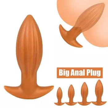 Большая анальная пробка, расширитель ануса, игры для взрослых, мягкая силиконовая Анальная пробка, огромный фаллоимитатор SM, игрушки, массажер простаты, секс-игрушки для мужчин и женщин S
