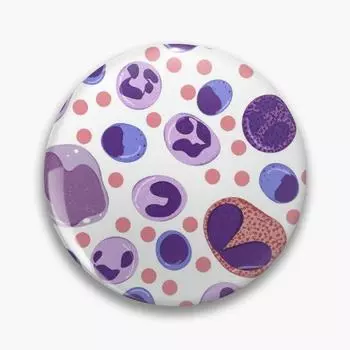 Большая белая кровяная клетка с рисунком, мягкая пуговица, брошь, мультяшная булавка на лацкане, металлическая модная шляпа, одежда, женская креативная брошь