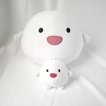 Большая белая плюшевая кукла-пельмень 12cm pendant
