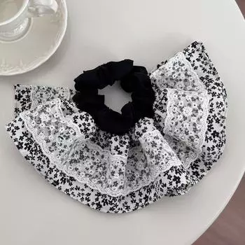 Большая большая резинка для волос корейские аксессуары для волос для девочек женщин завязка эластичные резинки винтажные популярные цветы фасинаторы элегантные