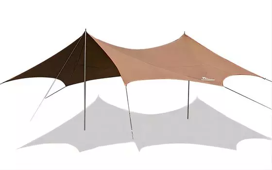 Большая брезентовая палатка Mountainhiker 640 x 565 см с серебряным покрытием 210D полиэстер с защитой от ультрафиолета, водонепроницаемая, 3000 мм, прочная, укрытие для улицы UPF50+