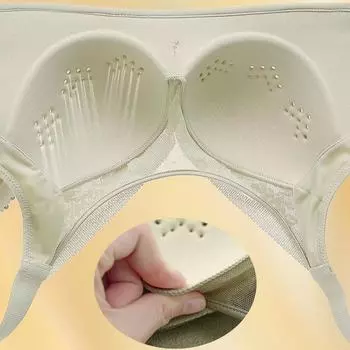 Большая чашка прозрачная с отверстием тонкая чашка C, собранная без стального кольца без магнитной регулируемой жилетки четырехбортный бюстгальтер 80C