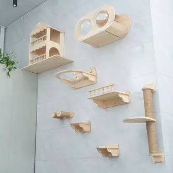 Большая деревянная платформа для царапания кошек, игровой стенд, коврик для царапания кошек, диван, башня для игрушек для котят, дерево, кондоминиум, товары для домашних животных