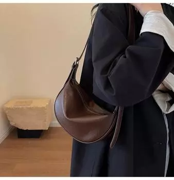 Большая дизайнерская цепочка-хобо из шерпа, яркая кожаная женская сумка из коровьей кожи для маленьких девочек, черная бамбуковая сумка с ручками чёрный